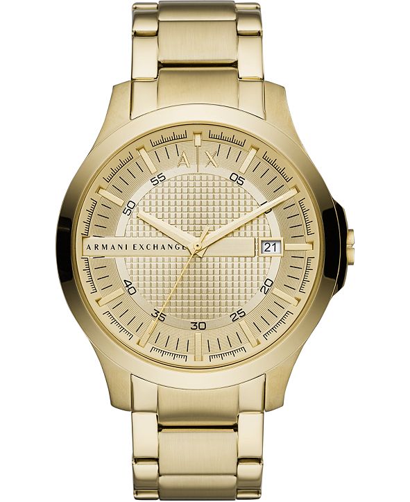 Armani exchange men's gold tone belcher bracelet Clearance