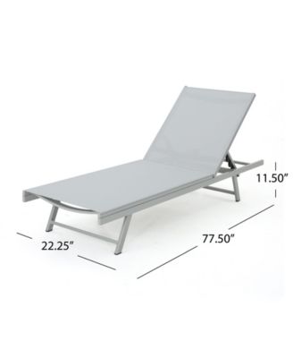 Salton Outdoor Chaise Loungers with Frame, Set of 2