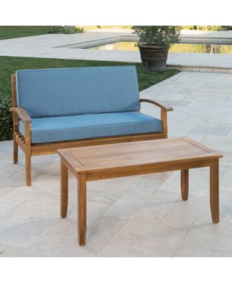 Peyton Outdoor Loveseat and Table Set with Cushions