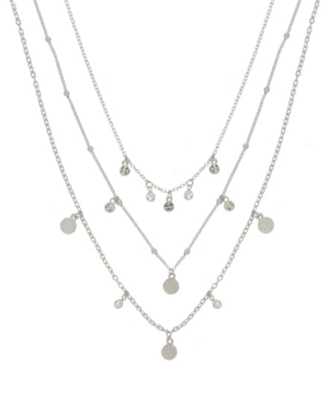 image of Ettika Crystal Detailed Triple Layer Women-s Necklace