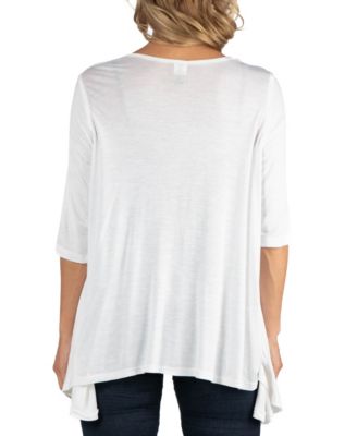 Elbow Length Sleeve Maternity Open Cardigan