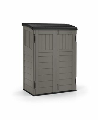 Horizontal 4 Foot x 2.5 Foot Outdoor/Garden Storage Shed, Stoney Grey