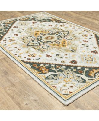 Alfresco 28407 Ivory 3'6" x 5'6" Area Rug