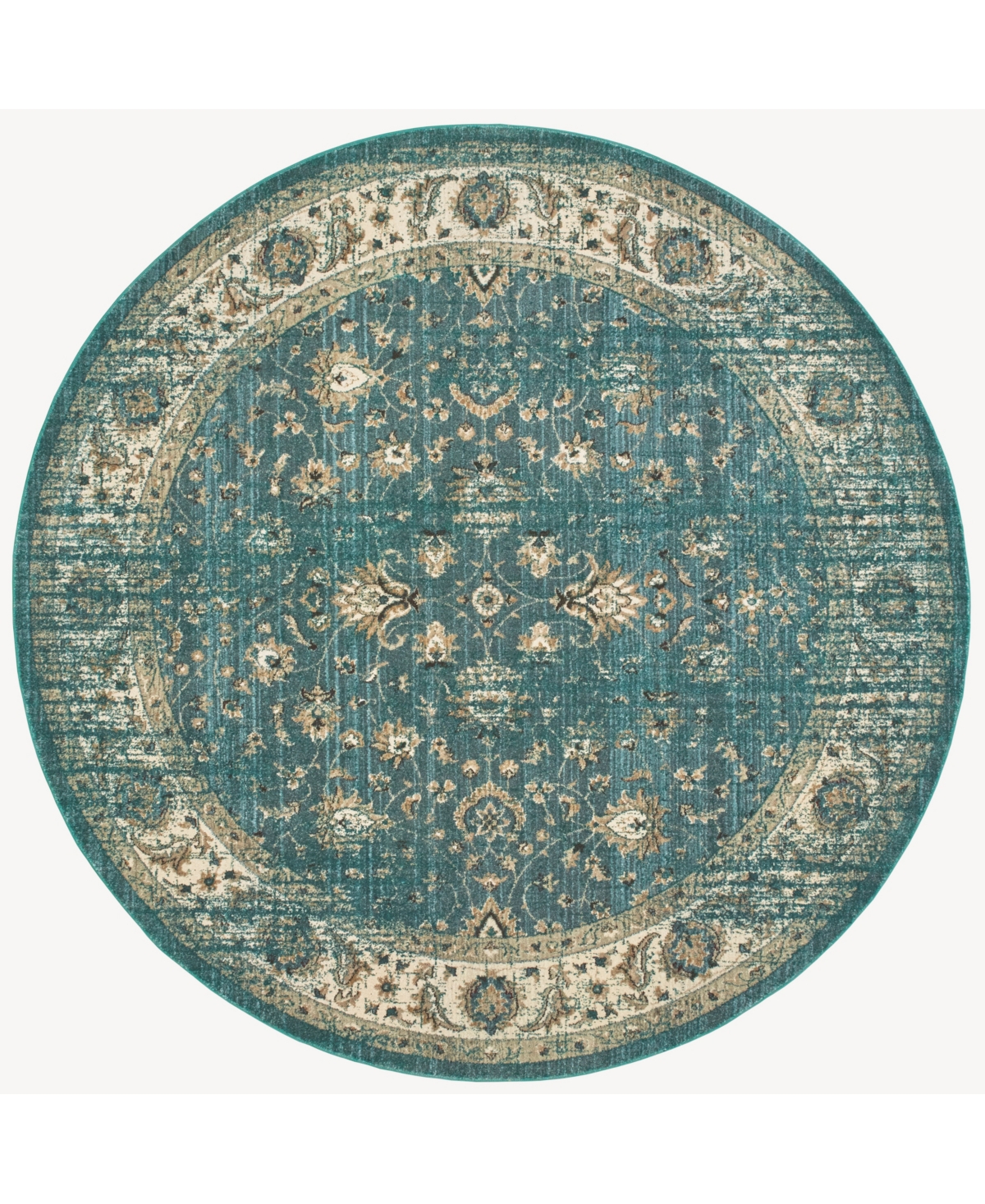 Jhb Design Gotham GOT04 Blue 7'10in Round Rug - Blue