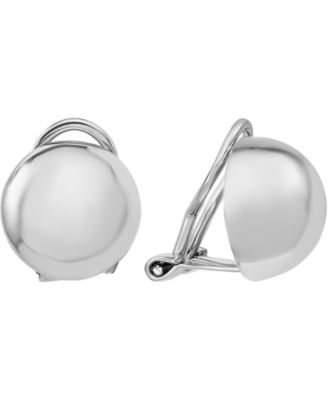 Polished Button Clip-On Earrings 
