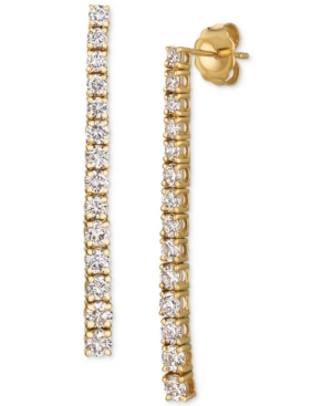 image of Le Vian Nude Diamond Linear Drop Earrings (1-1/3 ct. t.w.) in 14k Gold