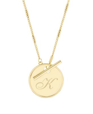 brook york Grace Initial Toggle Necklace - Gold K 86$