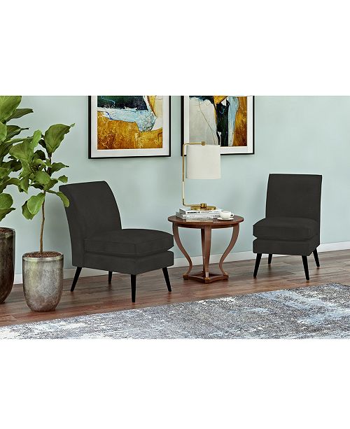 Handy Living Harlow Mid Century Modern Armless Chairs Set Of 2 Reviews Furniture Macy S