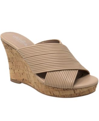 nude color wedge sandals