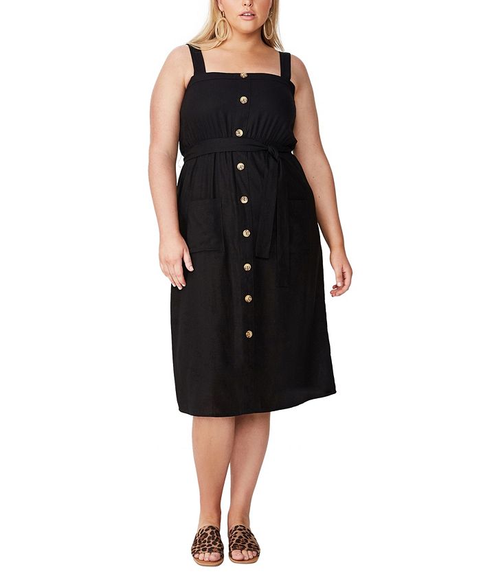COTTON ON Curve Linen Patch Pocket Dress Macy's