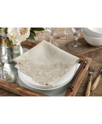Embroidered Lace Napkin Placemat Set of 2