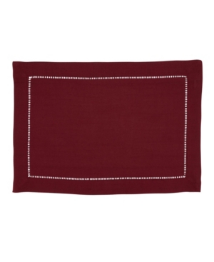 Saro Lifestyle Placemat with Hemstitched Border Set of 12