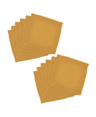 Hemstitched Border Cocktail Napkin Set of 12