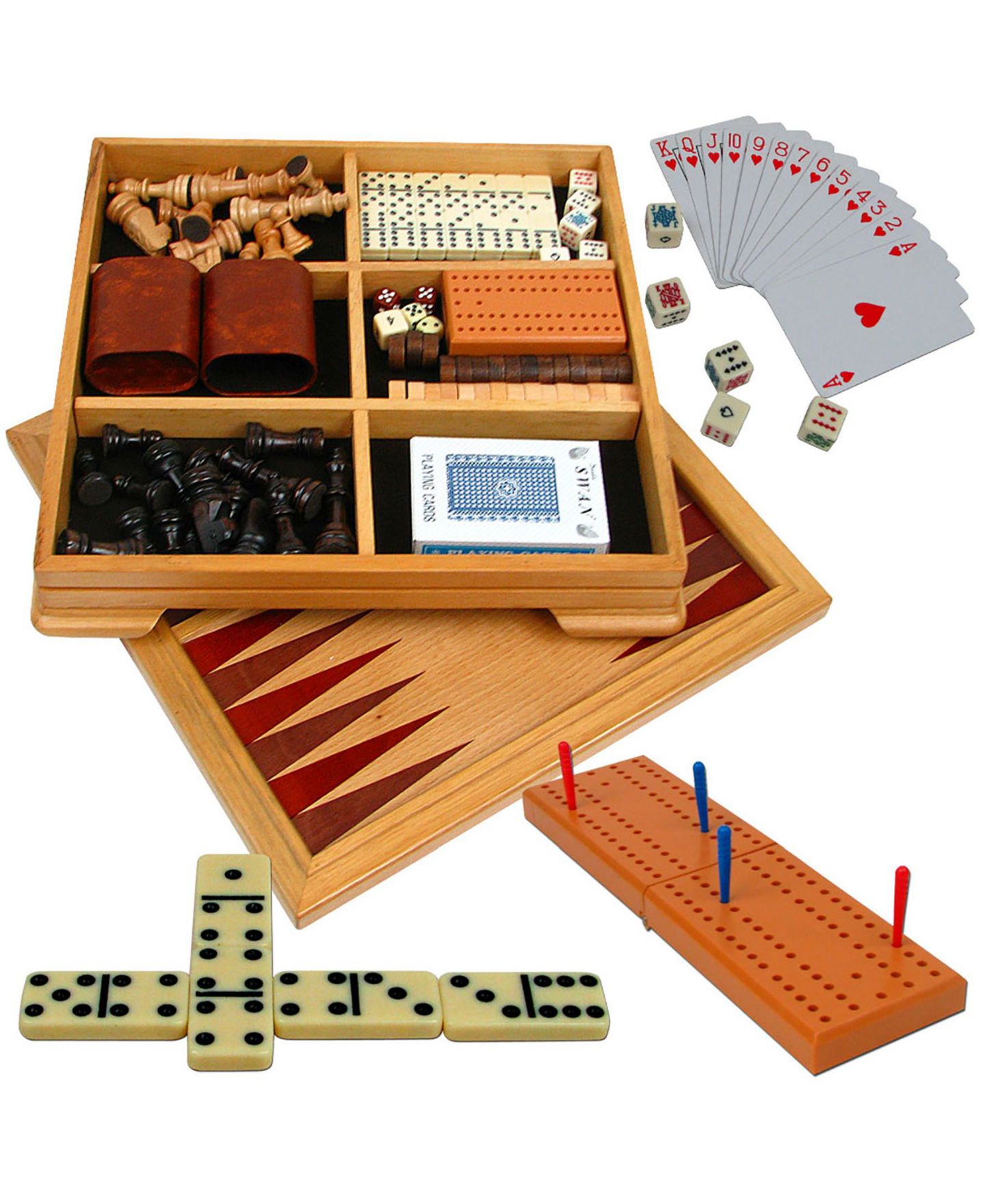 Детские настольные игры Trademark Global 7-In-1 Classic Board Game Set, Ages 3+ — фото 2
