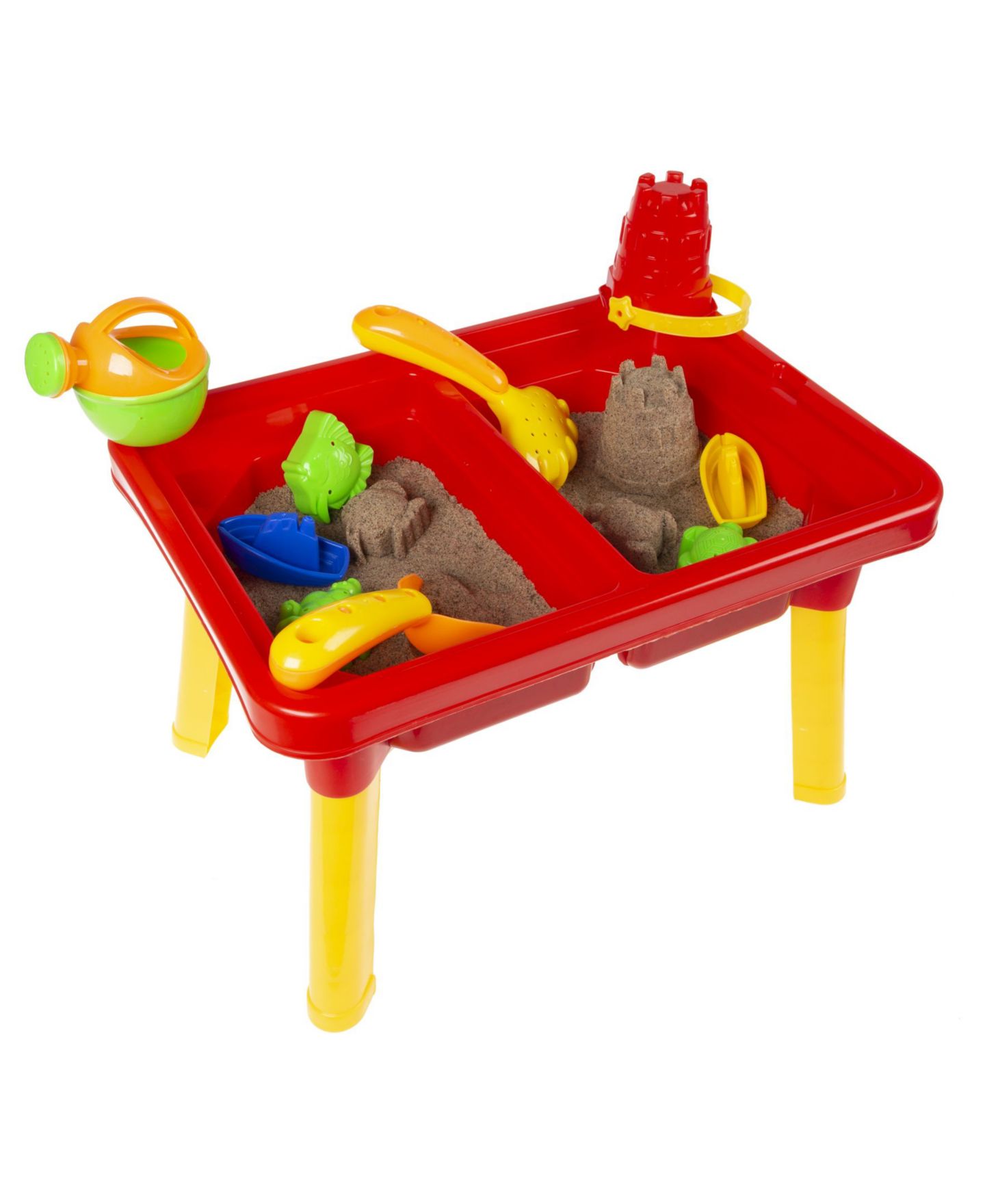 Детские игрушки Trademark Global Hey Play Water Or Sand Sensory Table With Lid, 17.5" x 12.5" x 11", Plastic, 10-Piece Activity Table, Ages 3+ — фото 8