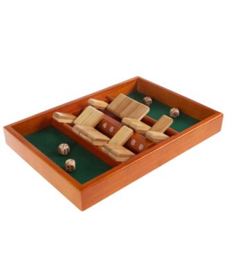 Hey Play Shut The Box Game - Classic 9 Number Wooden Set With Dice Included-Old Fashioned, 2 Player Thinking Strategy Game For Adults And Children