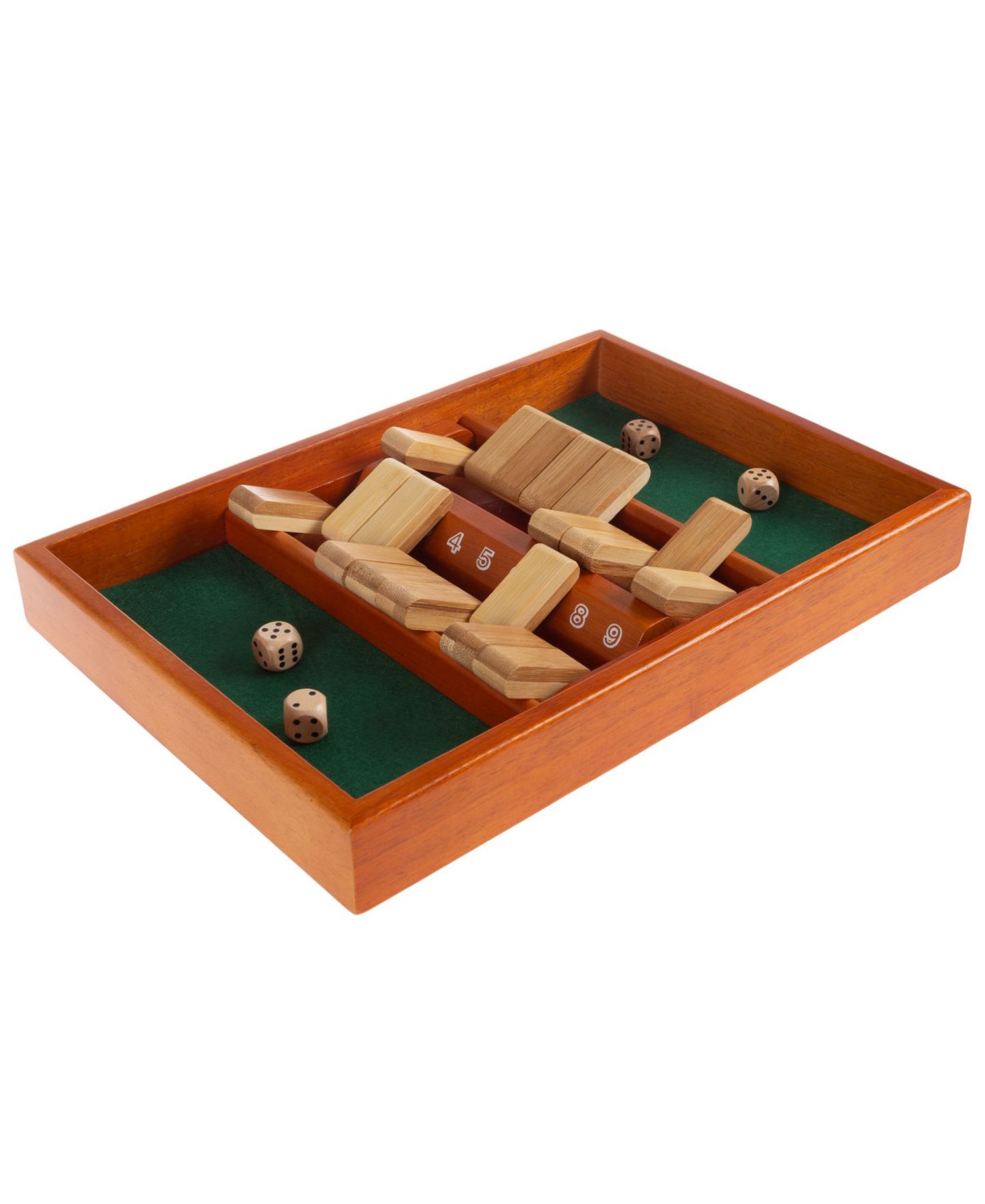 Детская настольная игра Trademark Global Shut The Box Classic 2-Player Strategy Board Game, Ages 3+ — фото 1