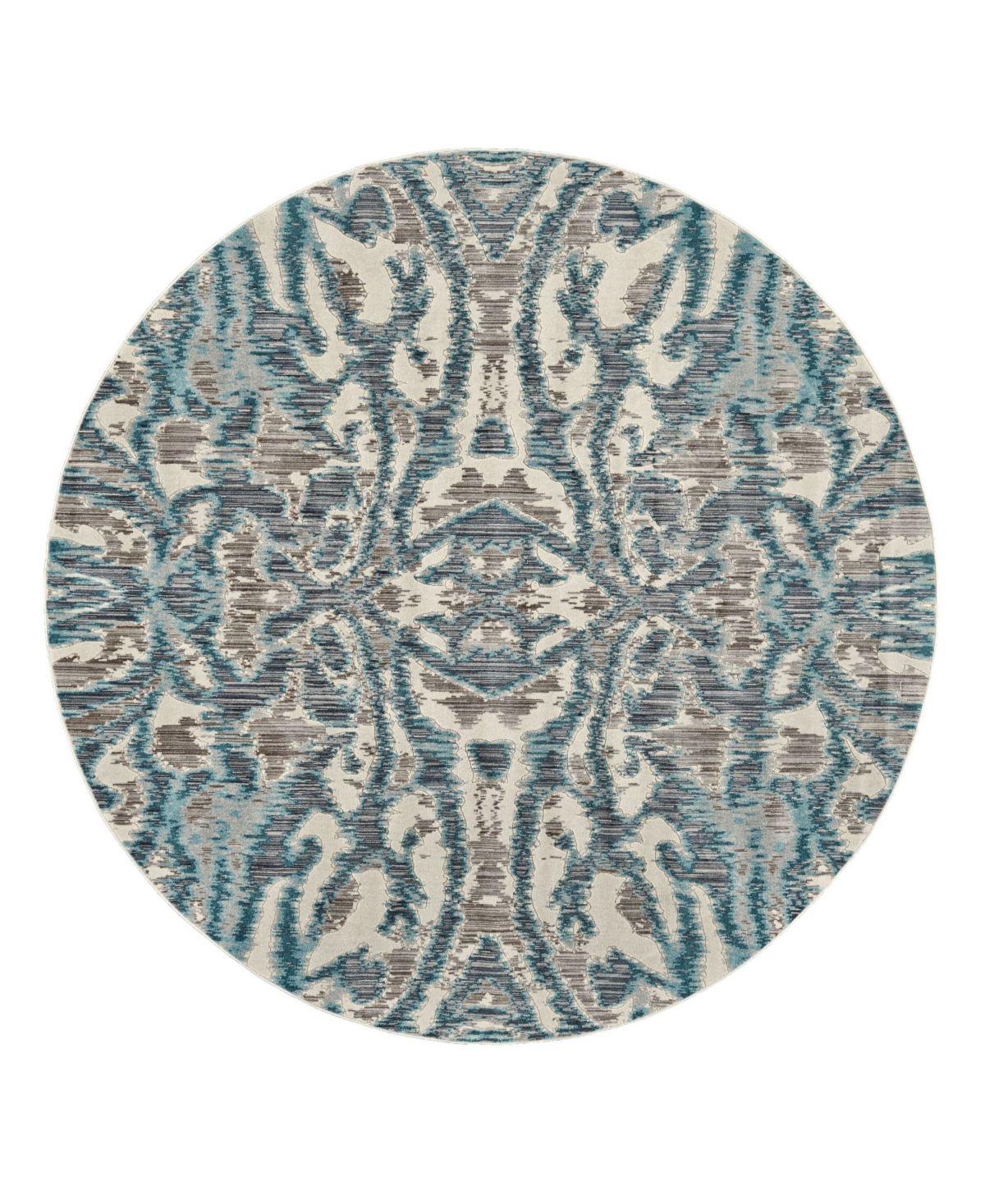 Feizy Mara R3467 Aqua 8'9in x 8'9in Round Rug - Aqua