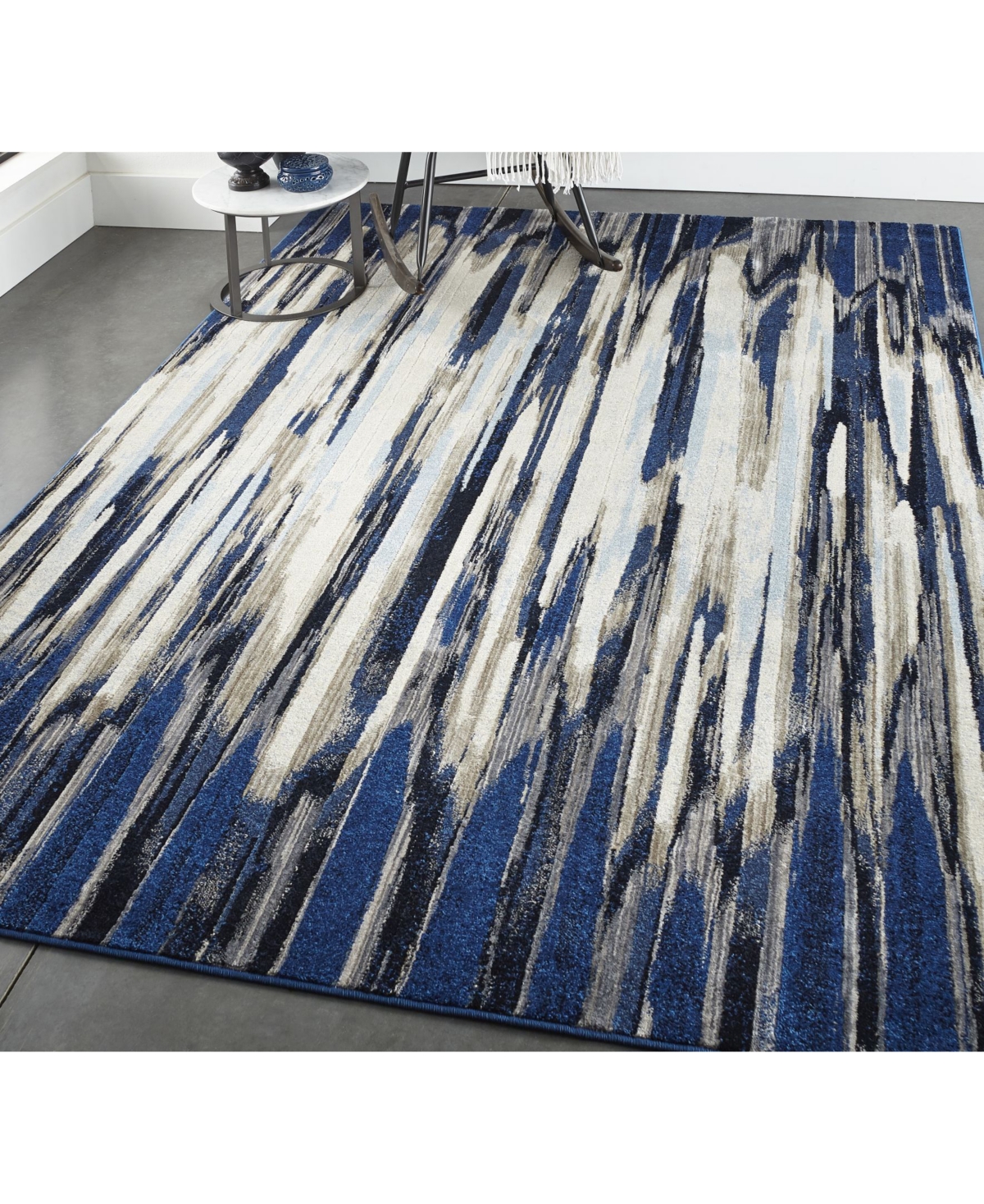 Feizy Milton R3468Area Rug - Indigo