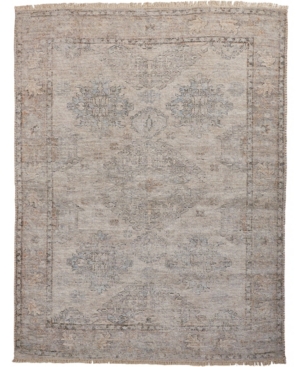 Simply Woven Caldwell R8801 Brown 7'6" X 9'6" Area Rug In Stone