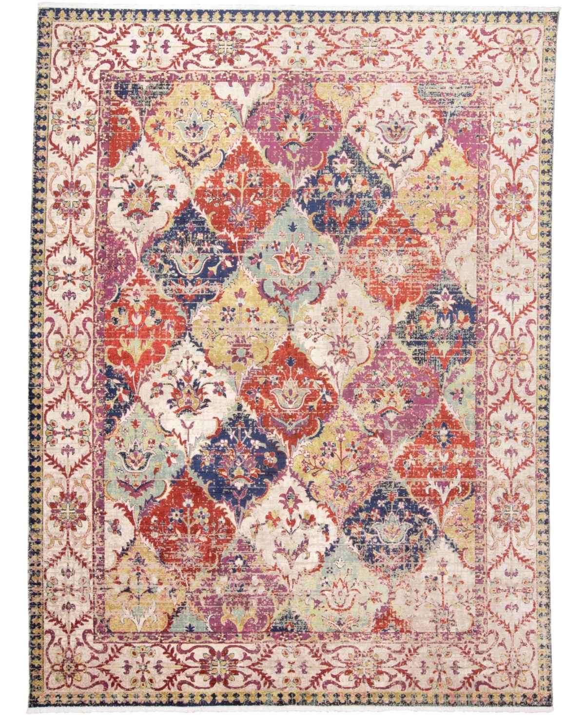 Closeout! Feizy Amelie R3882 7'8in x 9'7in Area Rug - Red at RugsBySize.com