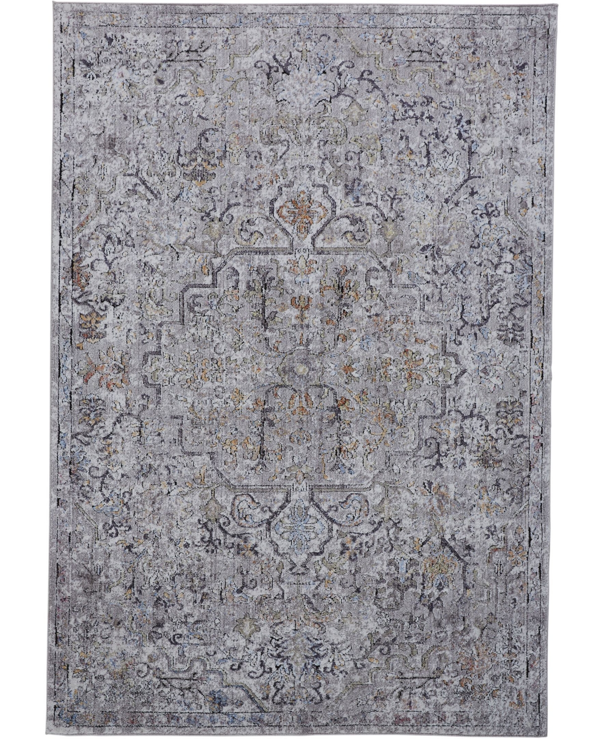 Feizy Eloise R3911 Gray 6'7in x 9'6in Area Rug - Gray
