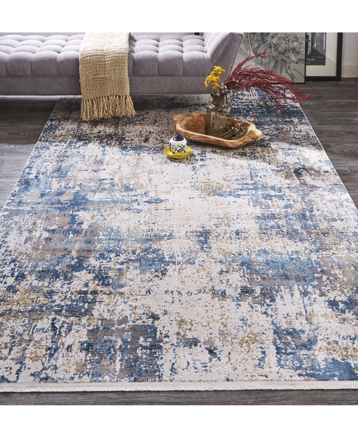 Feizy Cadiz R3891Area Rug - Blue