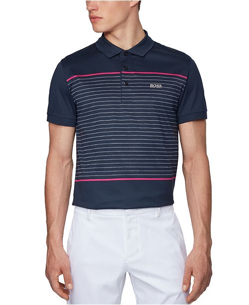 Hugo Boss Boss Men S Paule 8 Dark Blue Polo Shirt Reviews Polos Men Macy S