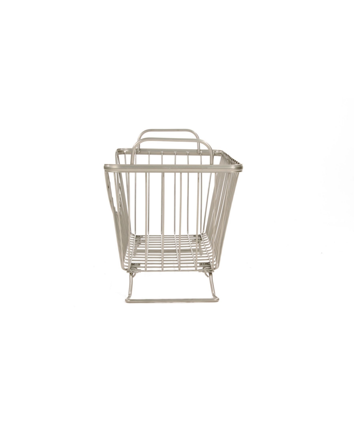 Spectrum Diversified Ashley Stackable Wire Basket with Raised Feet and Looped Handles, - Gold-tone