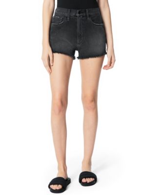 black jean shorts womens