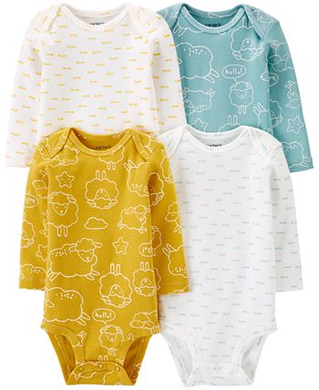 Meaning Of Cartersunisex Cotton Bodysuits For Newborns - Solid Long Sleeve  Rompers 0-24m