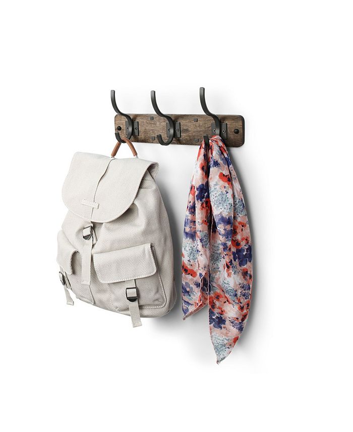 Spectrum Richmond Wall Mount 3-Hook Wood Rack - Macy's