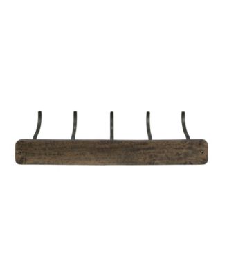 Richmond Wall Mount 5-Hook Wood Rack