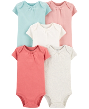 Carter's Baby Girls 5-Pk Cotton Multi-Color Bodysuits