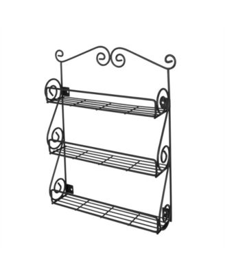 Scroll Wall Mount 3-Tier Spice Rack
