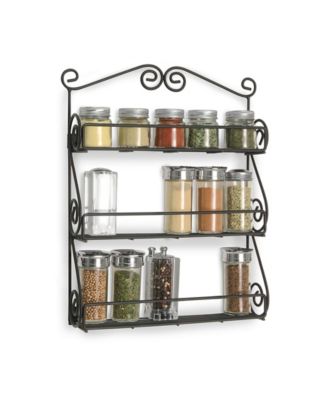 Scroll Wall Mount 3-Tier Spice Rack