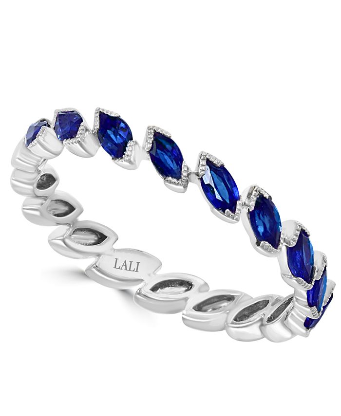 LALI Jewels - Sapphire Marquise Band (3/4 ct. t.w.) in 14k White Gold