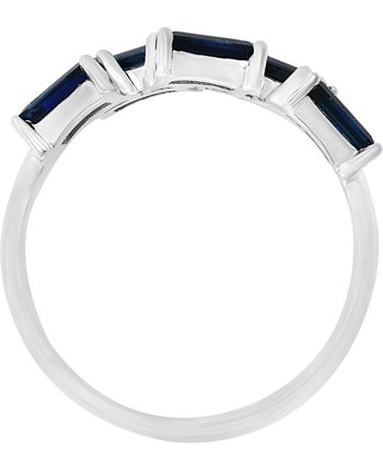 LALI Jewels - Sapphire Baguette Ring (1-1/2 ct. t.w.) in 14k White Gold
