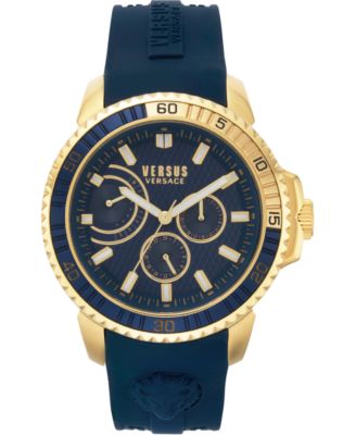 Versus Versace - Men's Aberdeen Extension Blue Silicone Strap Watch 45mm
