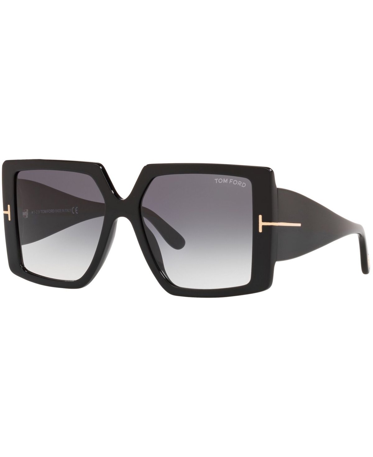 Tom Ford Sunglasses, Ft0790w5701b In Black Shiny,grey Grad