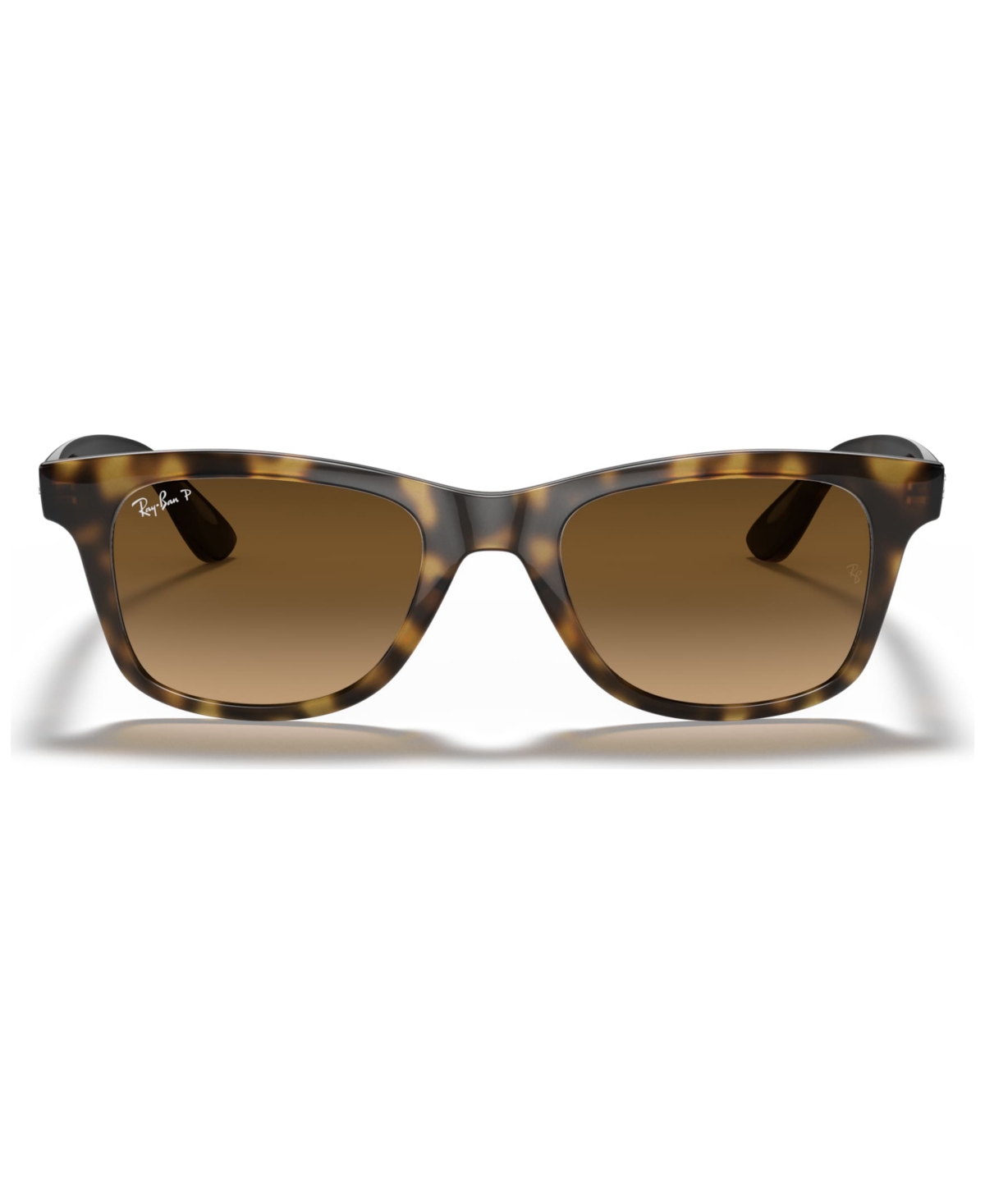 Ray Ban Polarized Sunglasses, Rb4640 In Shiny Havana,gradient Brown Polar