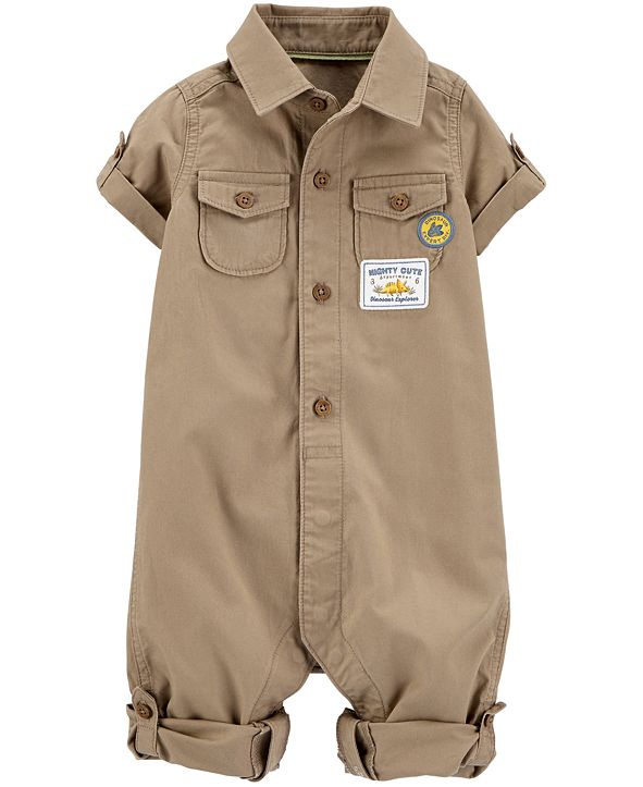 Carter's Baby Boys Cotton Khaki Jumpsuit & Reviews All Baby Kids