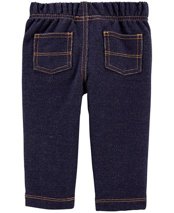 Carter's Baby Boys 2-Pc. Cotton Striped Polo Bodysuit & Denim-Look Pants Set  - Macy's