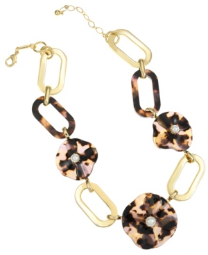 image of Trifari 14K Gold-Plated Flower Collar Necklace