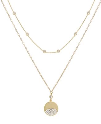 ETTIKA Crystal Dipped Layered Pendant Necklace Set - Macy's