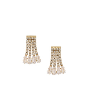 image of Ettika Crystal Fringe Dangle Stud Earrings