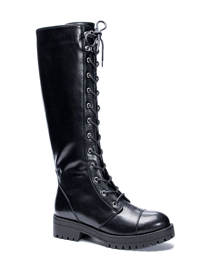 Dirty Laundry Women s Vandal Laceup Tall Lug Sole Boots Macy s