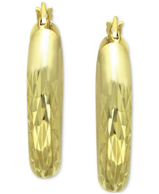 Medium Hoop Earrings in 18k Gold-Plated Sterling Silver, Created for Macy's