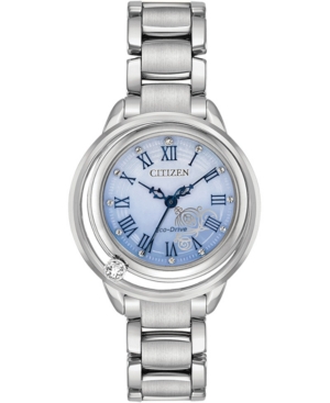 image of Citizen Eco-Drive Women-s Cinderella Diamond-Accent Stainless Steel Bracelet Watch 33mm