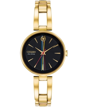 image of Citizen Eco-Drive Women-s Star Wars C-3P0 Gold-Tone Stainless Steel Bracelet Watch 28mm